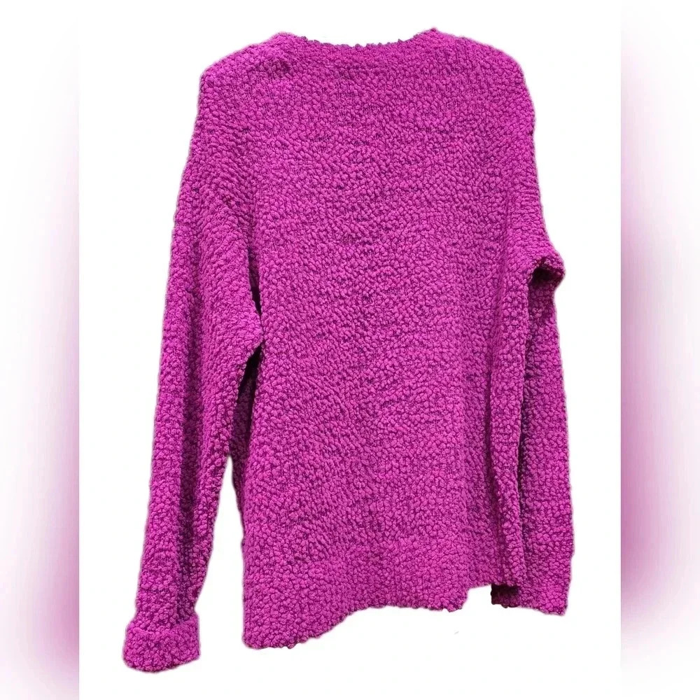Style & Co, Size Petite XL, Purple Teddy Boucle Chenille Sweater - Picture 4 of 13